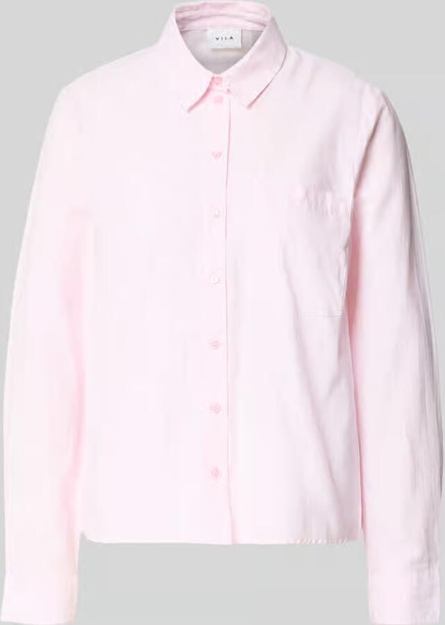 Vila Regular fit overhemdblouse met borstzak model 'Darma'