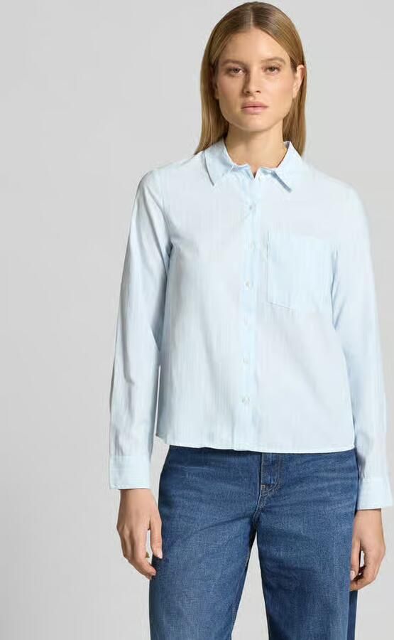 Vila Regular fit overhemdblouse met borstzak model 'Darma' - Foto 4