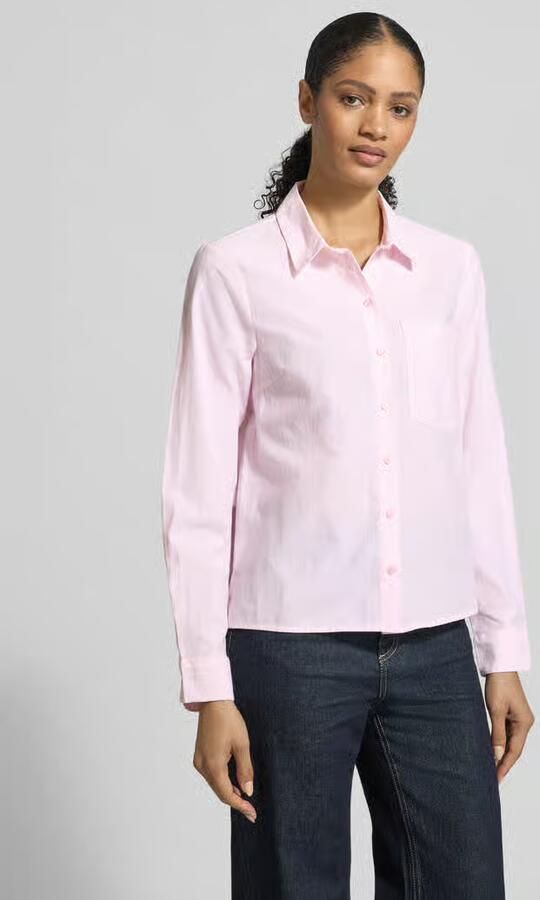 Vila Regular fit overhemdblouse met borstzak model 'Darma' - Foto 4