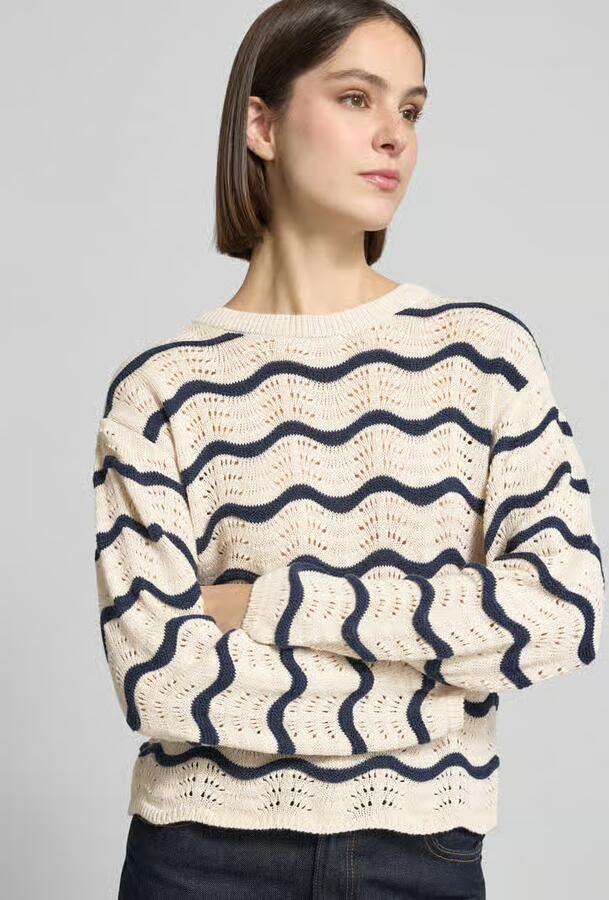 Vila regular fit trui in brei-look model 'Wave' - Foto 4