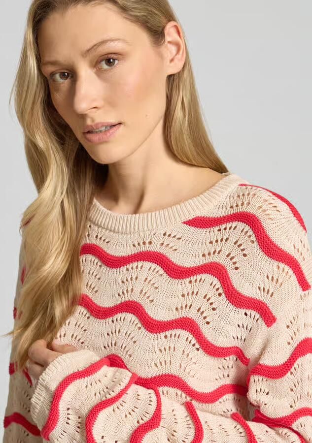 Vila regular fit trui in brei-look model 'Wave' - Foto 3