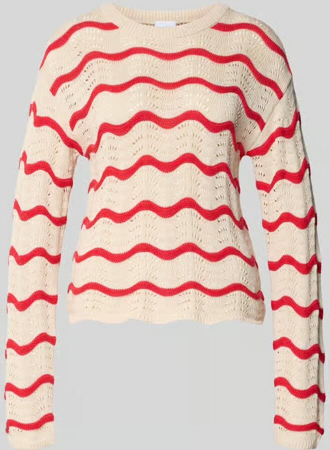 Vila regular fit trui in brei-look model 'Wave' - Foto 4