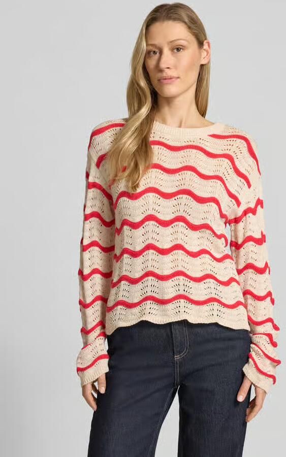 Vila regular fit trui in brei-look model 'Wave' - Foto 4