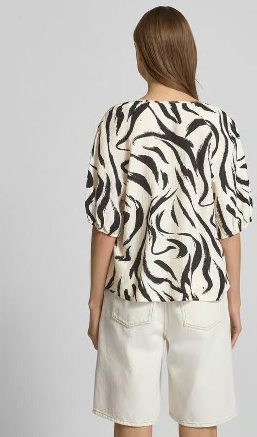 Vila Relaxed fit blouse met druppelvormige hals model 'CLO' - Foto 4