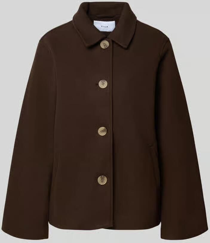 Vila relaxed fit jack met platte kraag model 'Claudia'