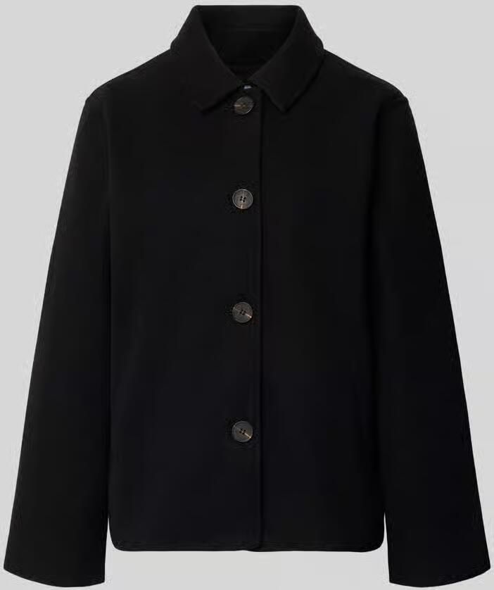Vila relaxed fit lange jas met platte kraag model 'Claudia'