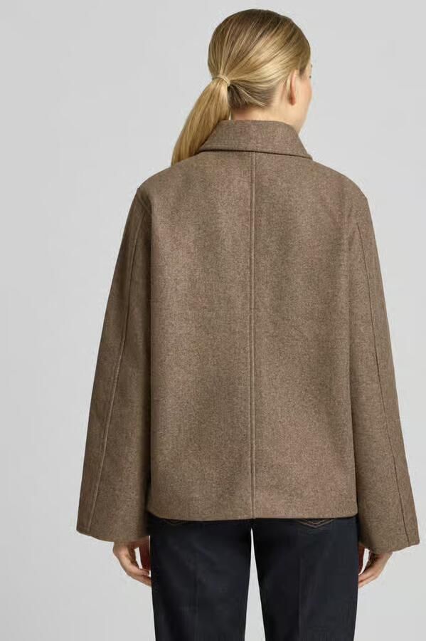 Vila relaxed fit lange jas met platte kraag model 'Claudia' - Foto 5