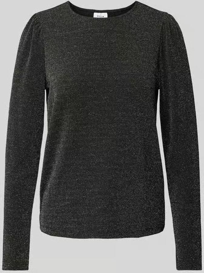 Vila Shirt met lange mouwen en ronde hals model 'ELEINA' - Foto 2