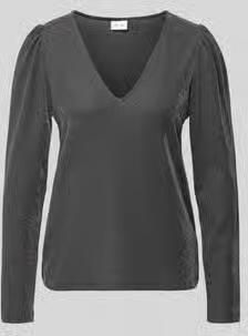 Vila Shirt met lange mouwen en V-hals model 'ELEINAS' - Foto 3