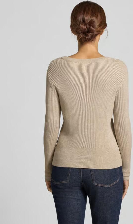 Vila Shirt met lange mouwen in gemêleerde look model 'VICOMFY'