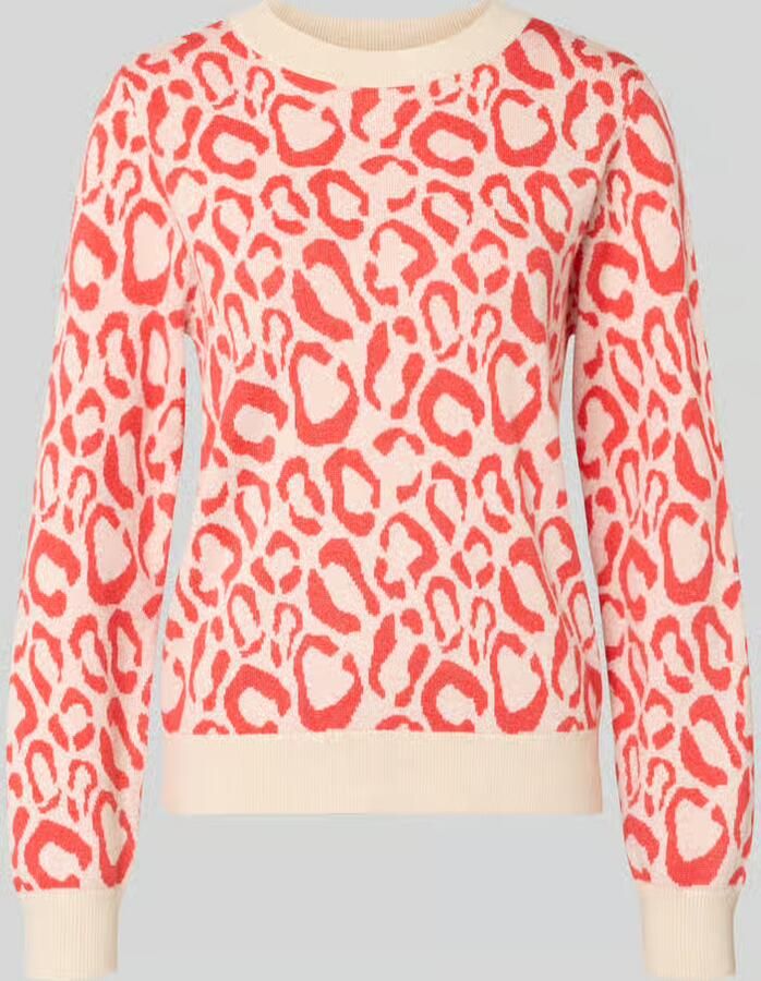 Vila Slim fit pullover van viscosemix model 'JACQUARD'