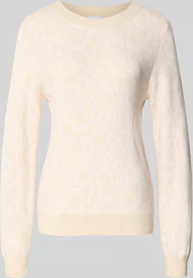 Vila Slim fit pullover van viscosemix model 'JACQUARD'