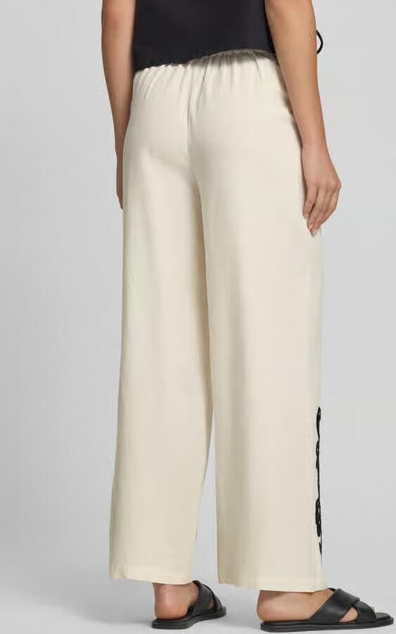 Vila Stoffen broek van viscosemix in 7 8-lengte model 'POLLI'