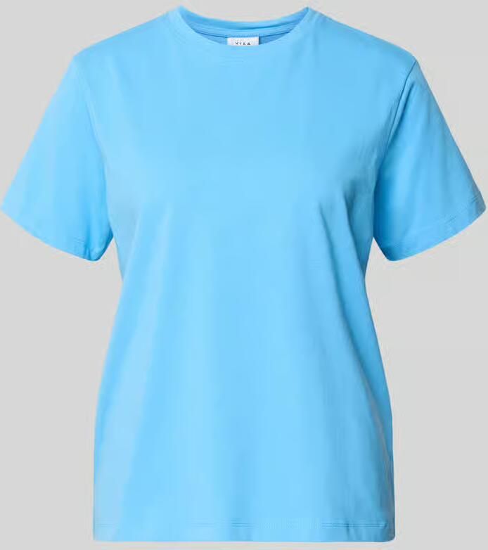 Vila T-shirt met geribde ronde hals Model 'NORA' - Foto 2