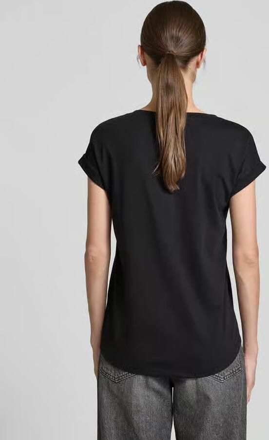 Vila Shirt met ronde hals VIDREAMERS NEW PURE T-SHIRT SU-NOOS Basic dames T-shirt met ronde hals en omgeslagen mouwen - Foto 8