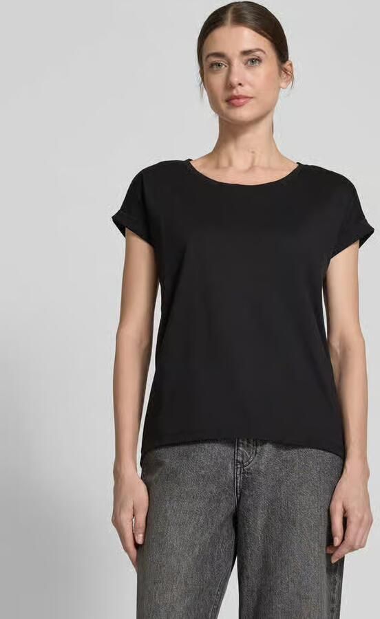 Vila Shirt met ronde hals VIDREAMERS NEW PURE T-SHIRT SU-NOOS Basic dames T-shirt met ronde hals en omgeslagen mouwen - Foto 9
