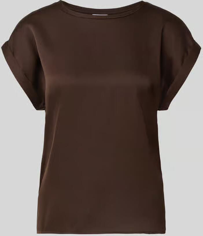 Vila T-shirt van satijn met ronde hals model 'ELLETTE'