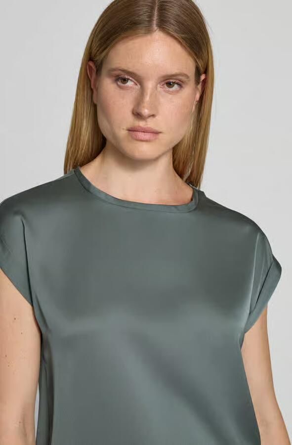 Vila T-shirt van satijn met ronde hals model 'ELLETTE' - Foto 4