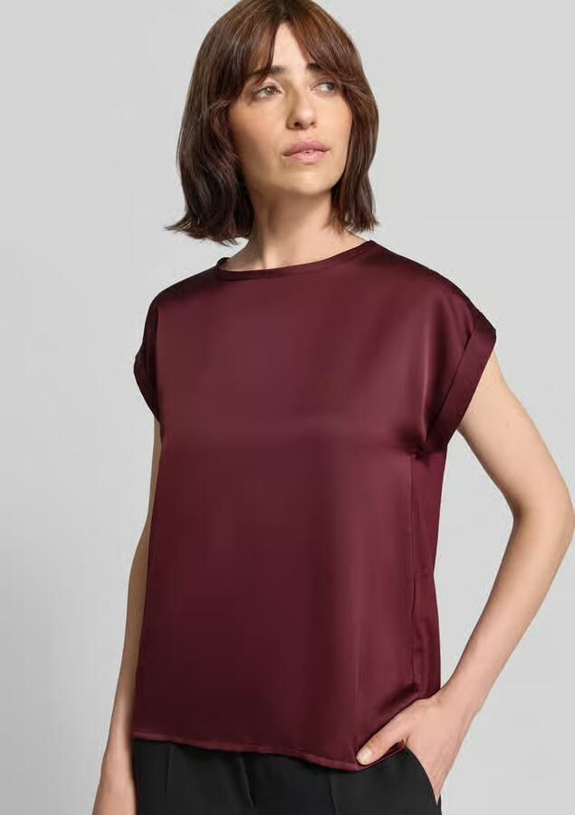 Vila T-shirt van satijn met ronde hals model 'ELLETTE' - Foto 3