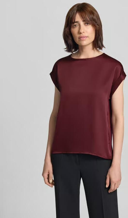 Vila T-shirt van satijn met ronde hals model 'ELLETTE' - Foto 4