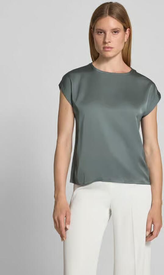 Vila T-shirt van satijn met ronde hals model 'ELLETTE' - Foto 5