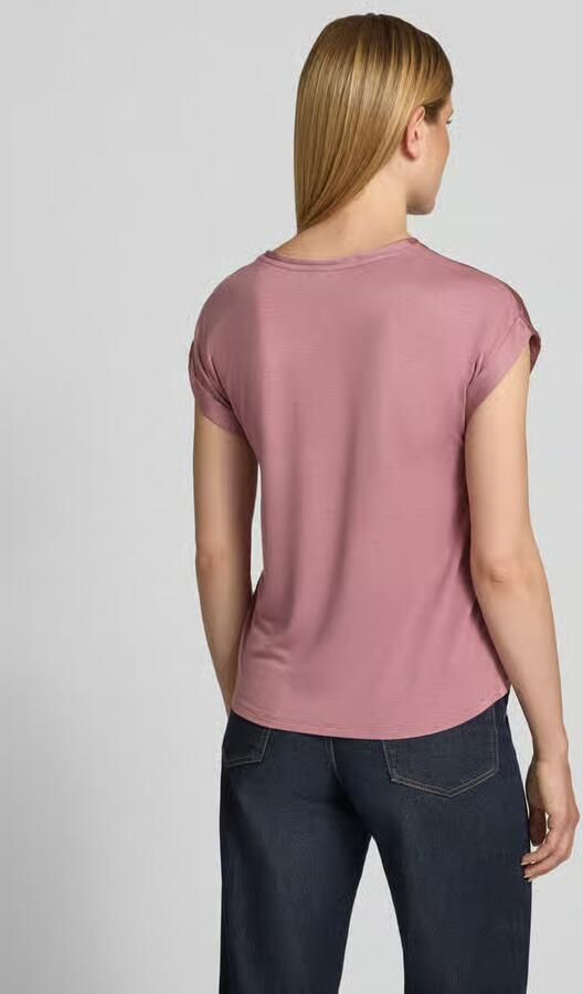 Vila T-shirt van satijn met ronde hals model 'ELLETTE' - Foto 5