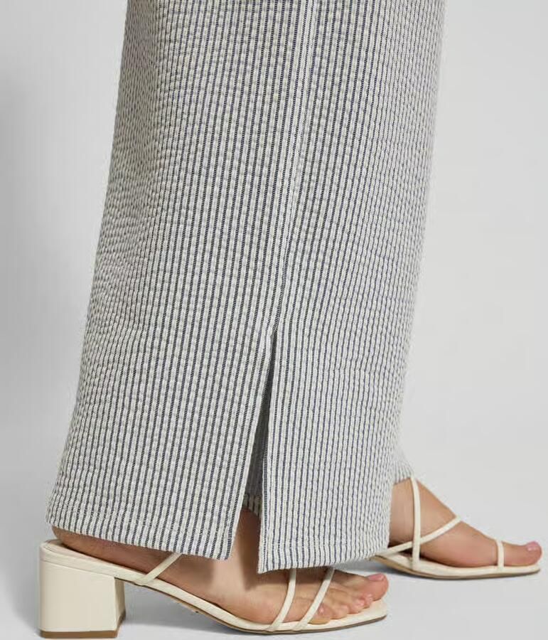 Vila Wide leg broek met elastische band model 'STRIPLO'