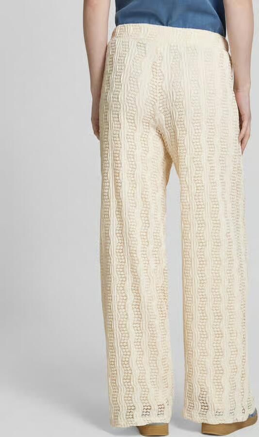 Vila Wide leg stoffen broek met structuurmotief model 'LUMENA'