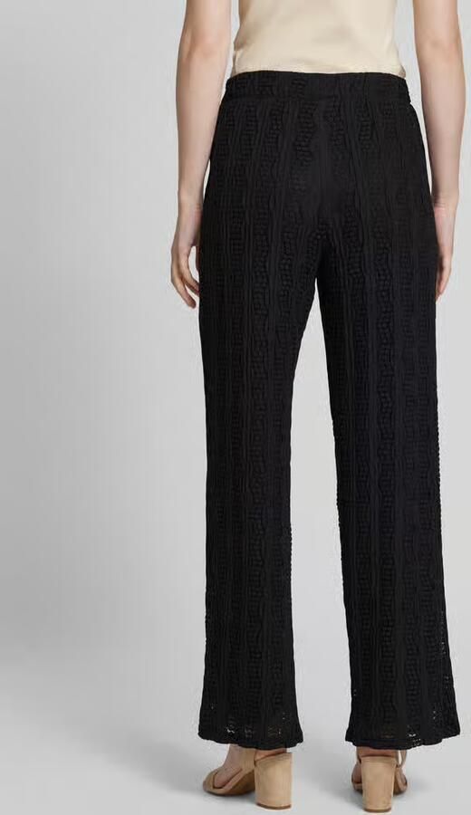 Vila Wide leg stoffen broek met structuurmotief model 'LUMENA' - Foto 4