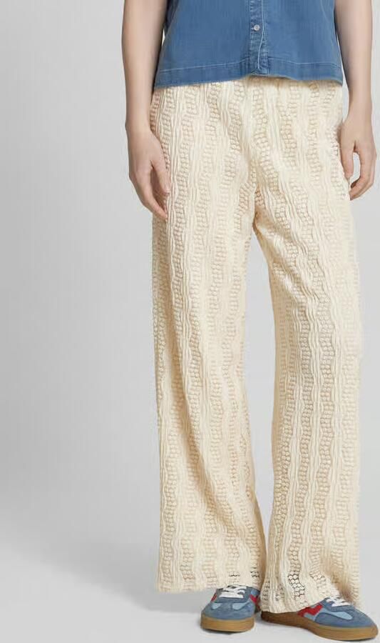 Vila Wide leg stoffen broek met structuurmotief model 'LUMENA' - Foto 2