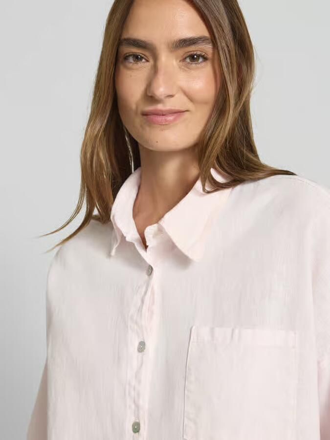 VILLA SOPHIE Korte blouse van een mix van linnen en katoen model 'Quinn'