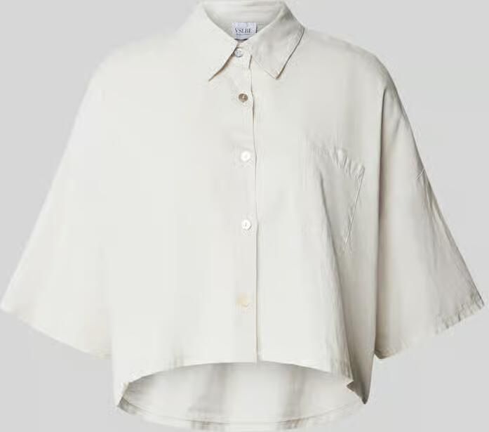VILLA SOPHIE Korte blouse van een mix van linnen en katoen model 'Quinn' - Foto 2