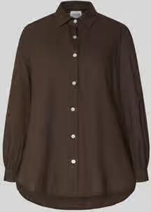VILLA SOPHIE loose fit blouse met lange mouwen van mix van katoen en linnen model 'ANIKA'
