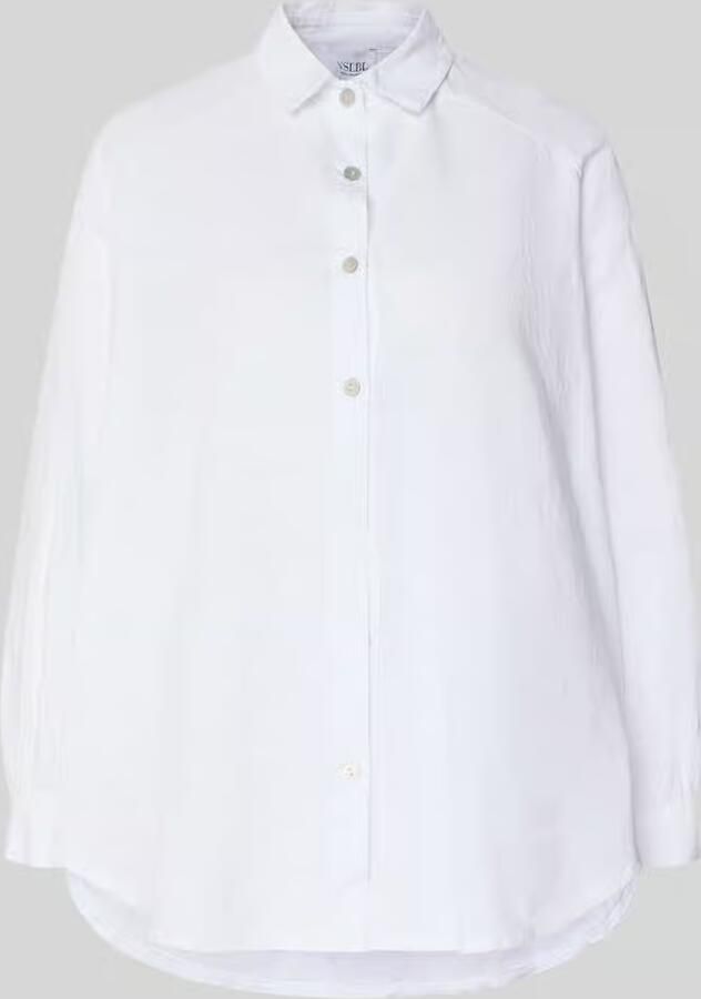 VILLA SOPHIE loose fit blouse met lange mouwen van mix van katoen en linnen model 'ANIKA' - Foto 2