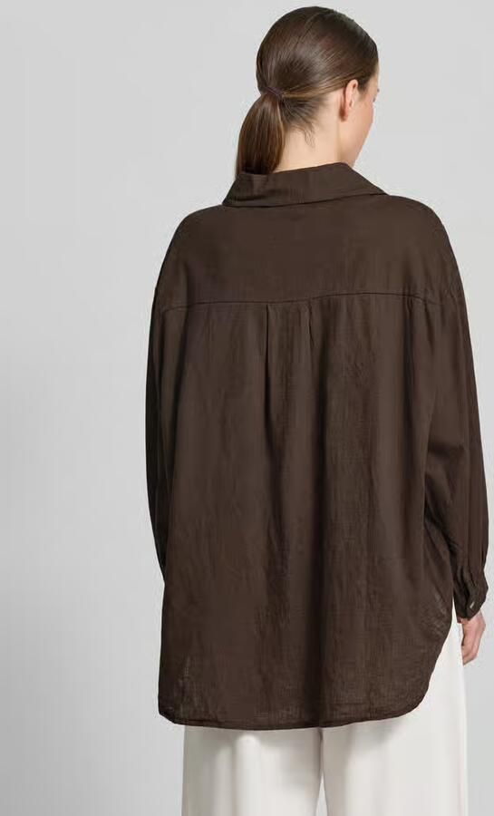 VILLA SOPHIE loose fit blouse met lange mouwen van mix van katoen en linnen model 'ANIKA' - Foto 2