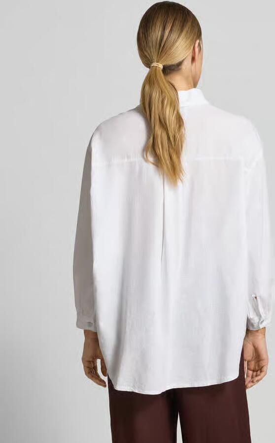 VILLA SOPHIE loose fit blouse met lange mouwen van mix van katoen en linnen model 'ANIKA' - Foto 3