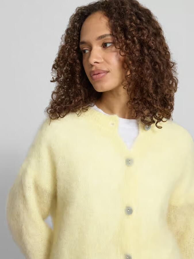 VILLA SOPHIE Loose fit gebreid jack van mohair-mix model 'AMANDA'