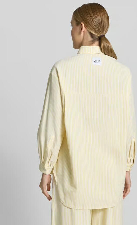 VILLA SOPHIE Oversized overhemdblouse van katoenmix model 'STELLA' - Foto 3