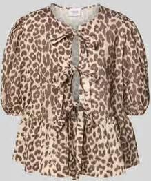 VILLA SOPHIE regular fit blouse mix van katoen en linnen model 'ROMI'