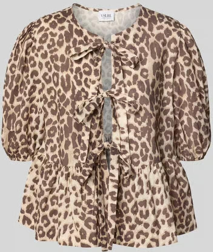 VILLA SOPHIE regular fit blouse mix van katoen en linnen model 'ROMI' - Foto 2