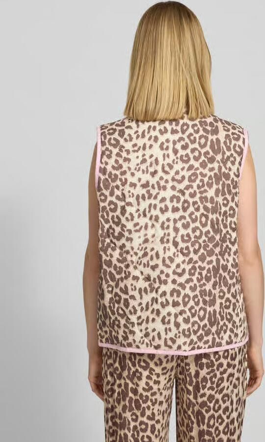 VILLA SOPHIE regular fit bodywarmer van mix van katoen en linnen model 'ROMI' - Foto 2