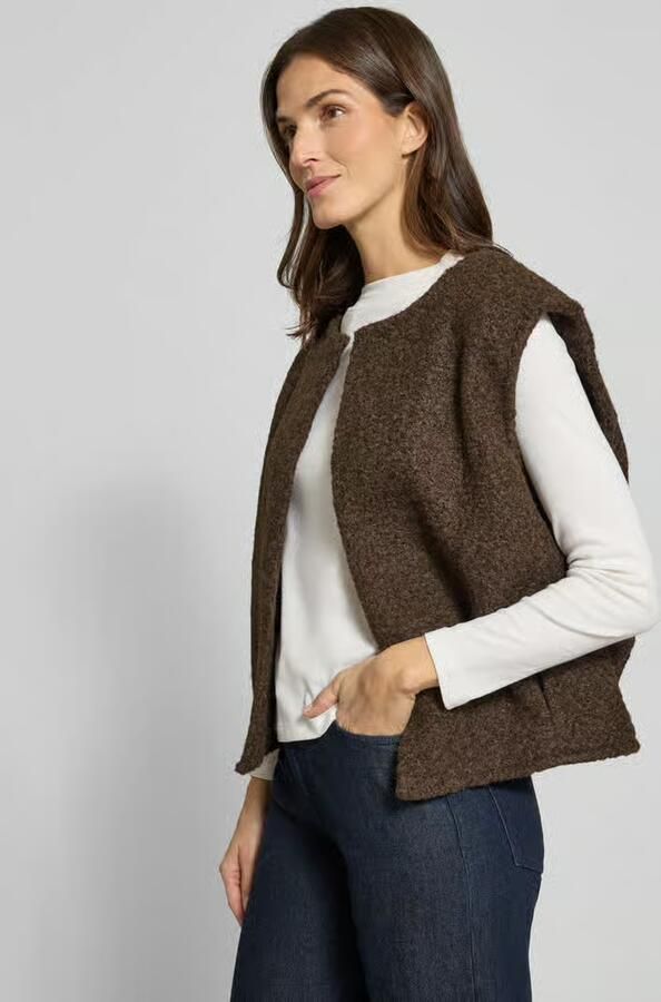 VILLA SOPHIE Regular fit bodywarmer met wol Model 'THEA'