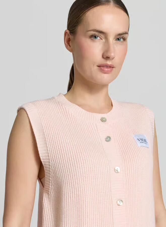 VILLA SOPHIE regular fit mouwloos vest van viscosemix model 'MILLA'