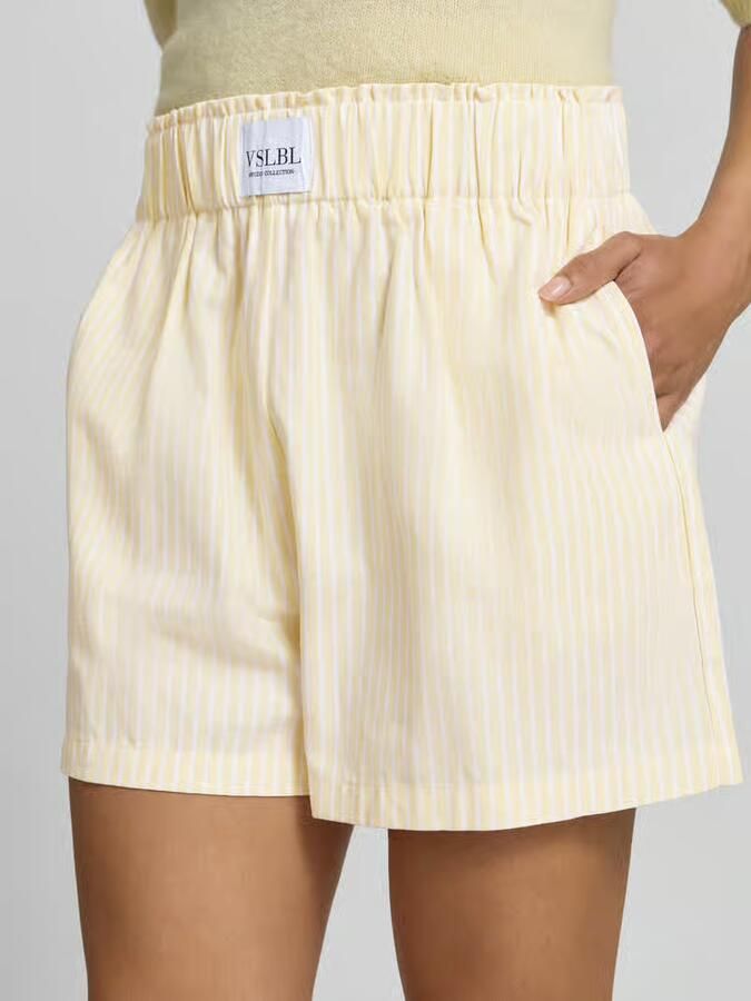VILLA SOPHIE regular fit stoffen shorts van katoenmix model 'STELLA'