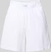 VILLA SOPHIE regular fit stoffen shorts van mix van katoen en linnen model 'MILLIE'
