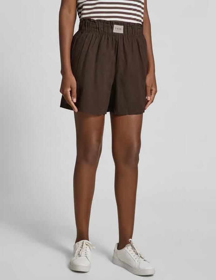 VILLA SOPHIE regular fit stoffen shorts van mix van katoen en linnen model 'MILLIE' - Foto 2