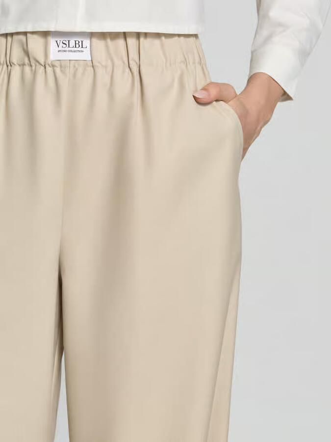 VILLA SOPHIE Wide leg broek van viscosemix model 'TOSCA'