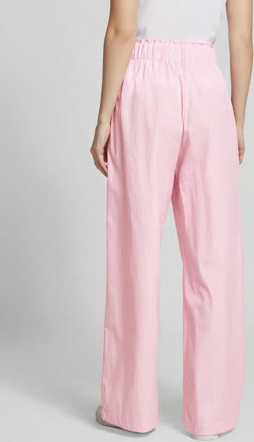 VILLA SOPHIE Wide leg stoffen broek met elastische band model 'TILLA'