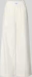 VILLA SOPHIE Wide leg stoffen broek van katoenmix model 'ALBA'