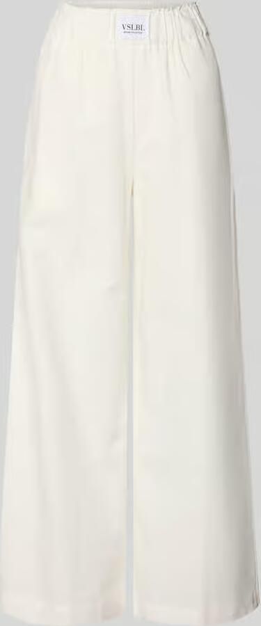 VILLA SOPHIE Wide leg stoffen broek van katoenmix model 'ALBA' - Foto 2